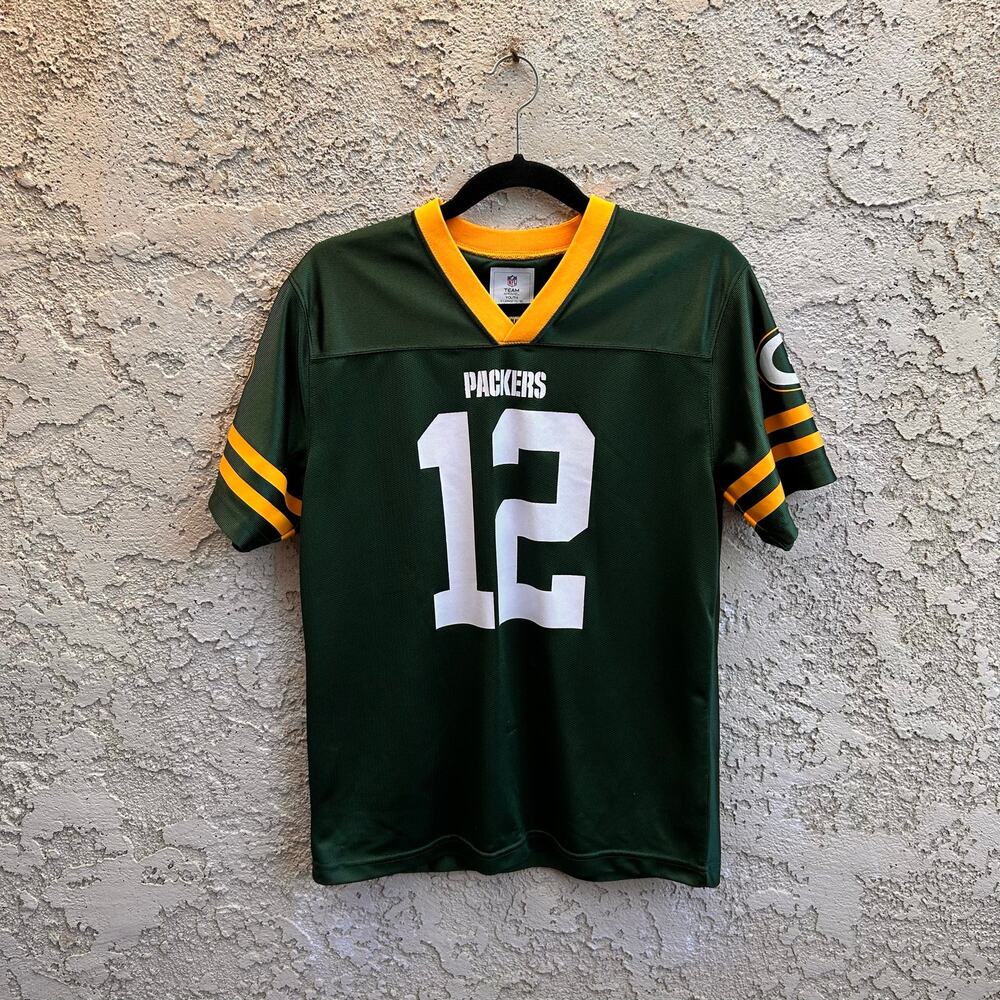Green Bay Packers Aaron Rodgers #12 NFL Youth Jersey Green Youth XL